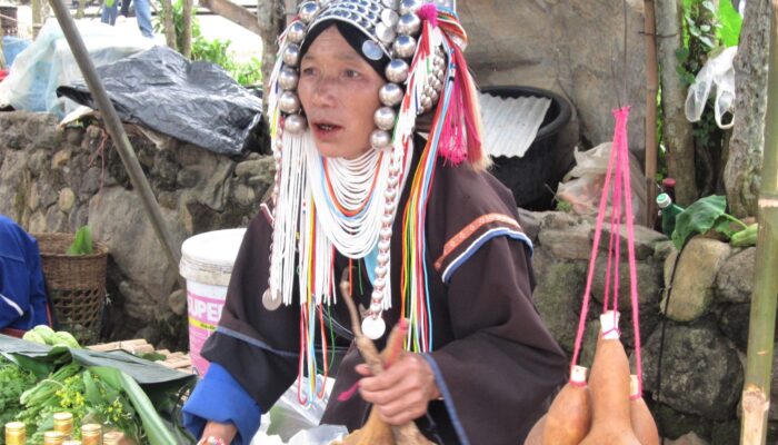 Marktfrau Nordthailand Bergvölker